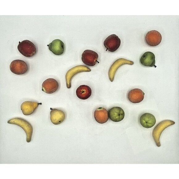 VTG Faux Sugar Fruit Lot 19 Home Decor Set Crafts DIY Cottage Tropical - Picture 3 of 13